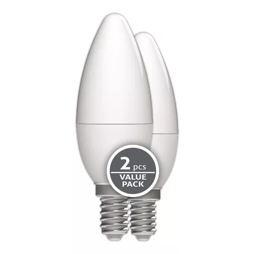 Izzó E14, Avide LED Candle Twin Pack 6.5W E14 NW 4000K