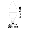 Izzó E14, Avide LED Candle Twin Pack 6.5W E14 NW 4000K