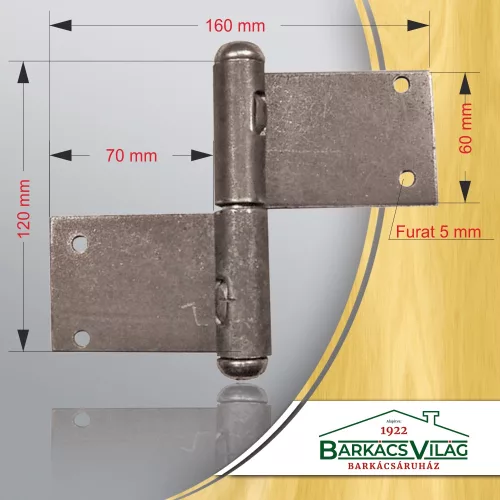 Diópánt ajtó 120mm balos