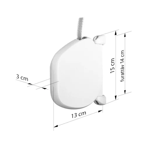 Redőnyautomata fehér Mini, hevederrel
