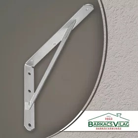   Polctartó konzol fém erősített 200 x 300 x 30 mm horganyzott