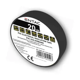 Szigetelőszalag Entac 0,13 x 19 mm fekete 20m