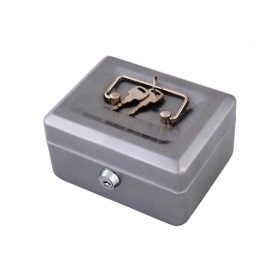 Pénzes kazetta ezüst kicsi 15 x 12 x 8 cm