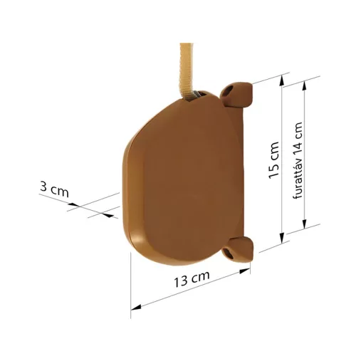 Redőnyautomata barna Mini, hevederrel