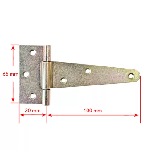Csuklópánt "T" 100x30x65/1,8mm horganyzott