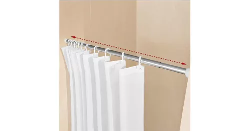Zuhanyfüggöny tartó 125-220 cm alumínium teleszkópos