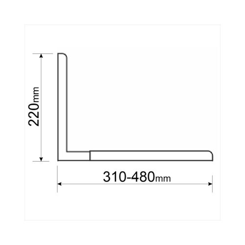 Mikrotartó konzol 220x300-460mm fehér