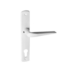   Ajtókilincs garnitúra fehér 410 + ajtócím 90mm normál cilinderlyukas