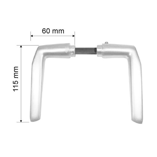 Ajtókilincs garnitúra fehér 410 + ajtócím 90mm normál cilinderlyukas