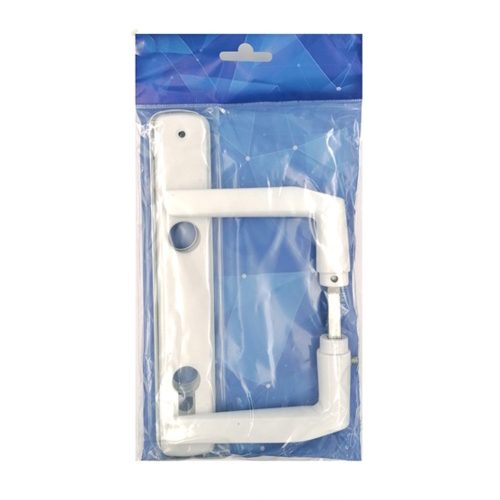 Ajtókilincs garnitúra fehér 410 + ajtócím 90mm normál cilinderlyukas