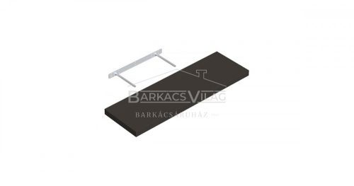 Lebegőpolc 79,5 x 23,5 cm fekete