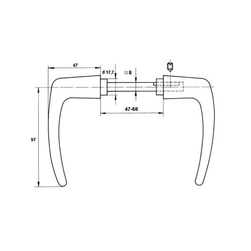 Ajtókilincs EL-66 porszórt fehér