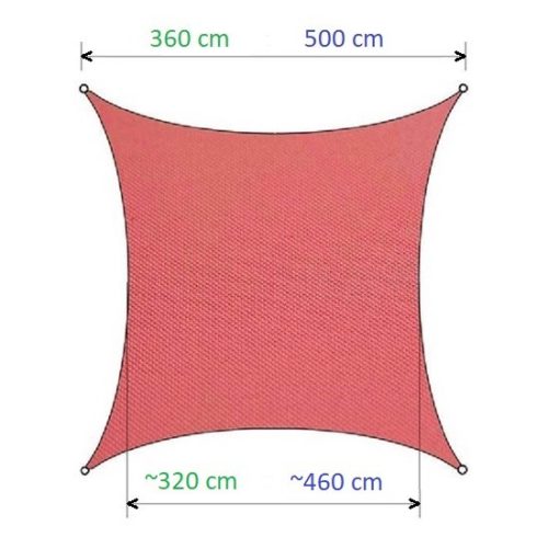 Napvitorla 5m homok négyzet