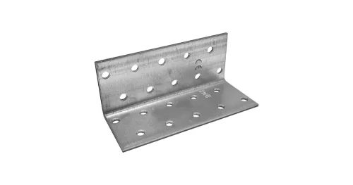 Sarokösszekötő lemez horganyzott, 40x40x100 mm perforált
