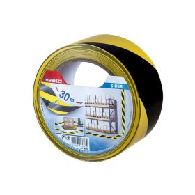 Jelölőszalag öntapód sárga-fekete 30m