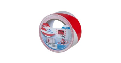Jelölőszalag öntapadós piros-fehér 30m