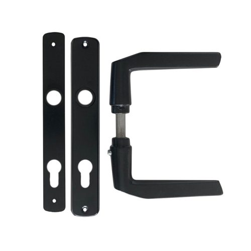 Ajtókilincs, portálcím 85mm cilinderes fekete