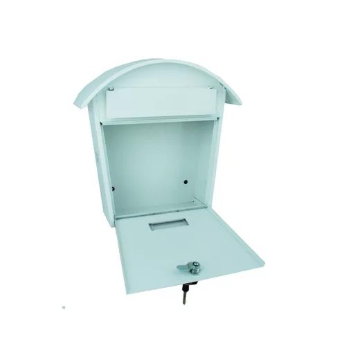Postaláda ívelt zárható fehér