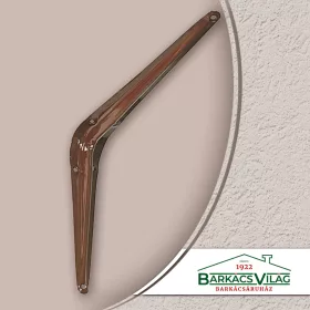 Polctartó konzol fém 250 x 300 mm barna
