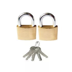 Lakat 40mm réz erős 2db azonos zárlatú 5 kulcs