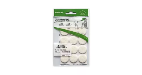 Csúsztatófilc öntapadós 22 mm fehér
