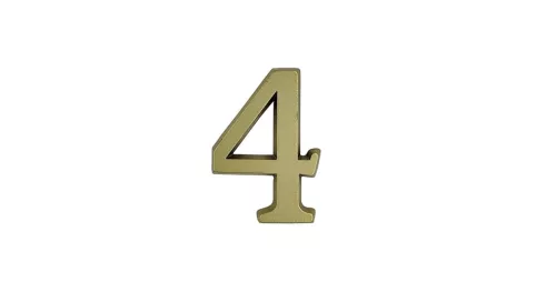 Ajtószám 4 matt arany
