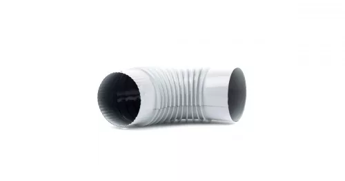 Füstcső könyök 105 mm zománcozott fehér