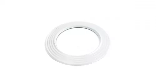 Füstcső csőrózsa 118 mm zománcozott fehér