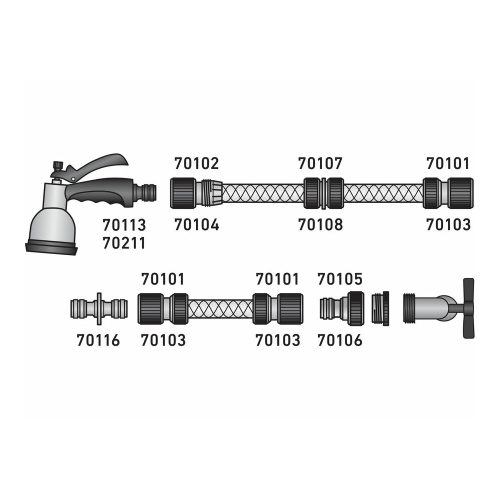 Pisztoly szórófej Extol Craft, 7 funkció