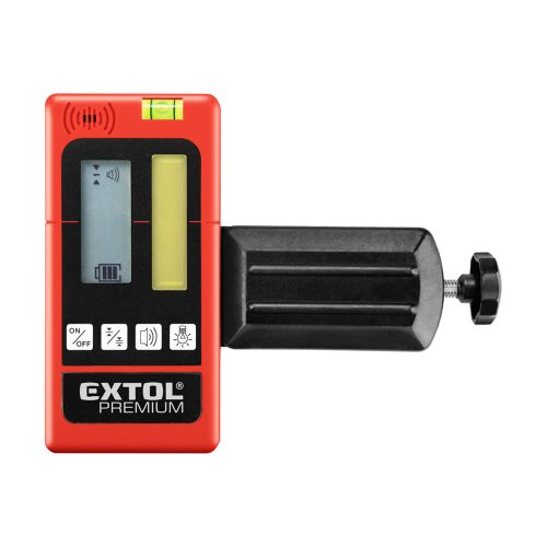 Lézeres vevő/detektor/jelfogó vízszintezőhöz, PIROS és ZÖLD, 50m Extol Premium