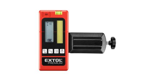 Lézeres vevő/detektor/jelfogó vízszintezőhöz, PIROS és ZÖLD, 50m Extol Premium