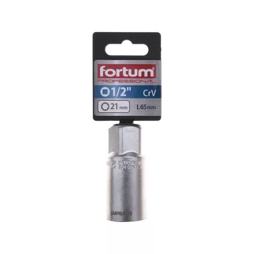 Gyertyakulcs dugófej 1/2 inch 21 mm Fortum