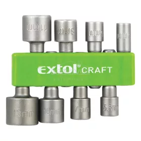 Behajtókészlet hatlapfejű csavarhoz, 8 db, Extol Craft