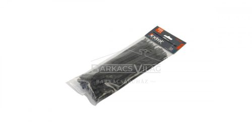 Gyorskötöző, kábelkötegelő 3,6x200mm (100db) fekete