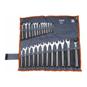   Csillag-villás kulcs klt., CrV., vászon tartóban ; 25db, 6-32mm