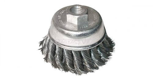 Drótcsiszoló fazékkefe sodort szálú, 80 mm, Extol Craft