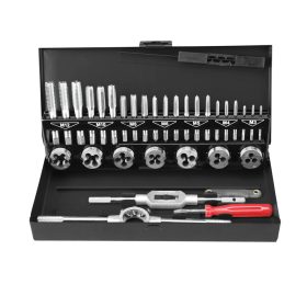   Menetfúró és menetmetsző készlet fém dobozban 32 db-os Extol Premium