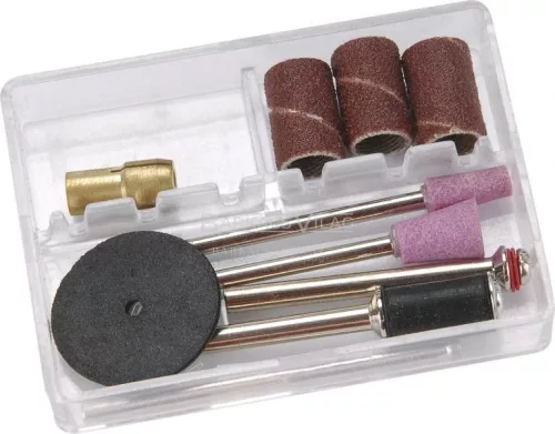 Mini köszörű és fúró+tartozékok, 12V, Extol Craft