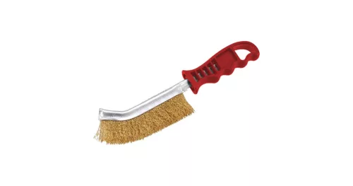 Drótkefe hajlított, műanyag nyél