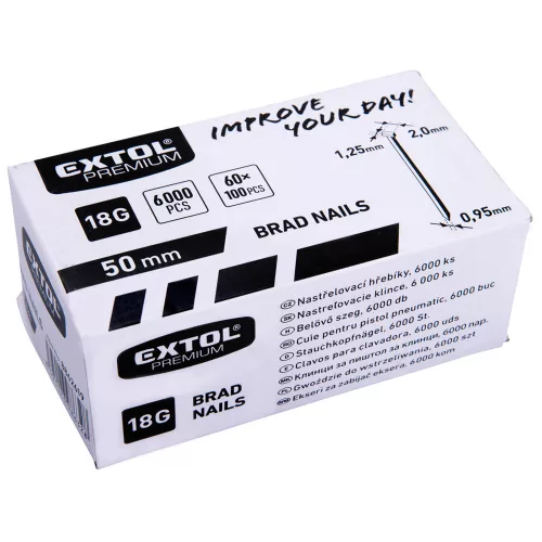 Szeg fejjel 6000db 50x1,25x0,95 mm Extol Premium