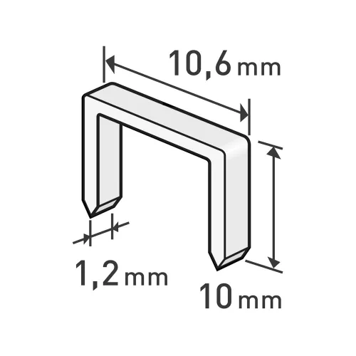 Tűzőgépkapocs 10 mm/10,6