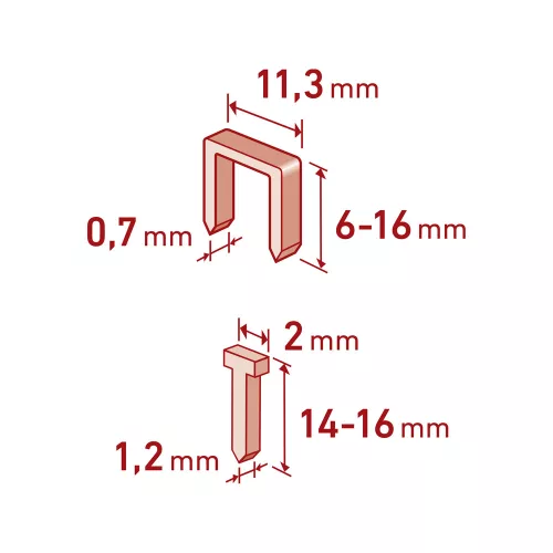 Tűzőgép fémházas Fortum 4770701, kapocs 11,3 mm x 6-16 mm 