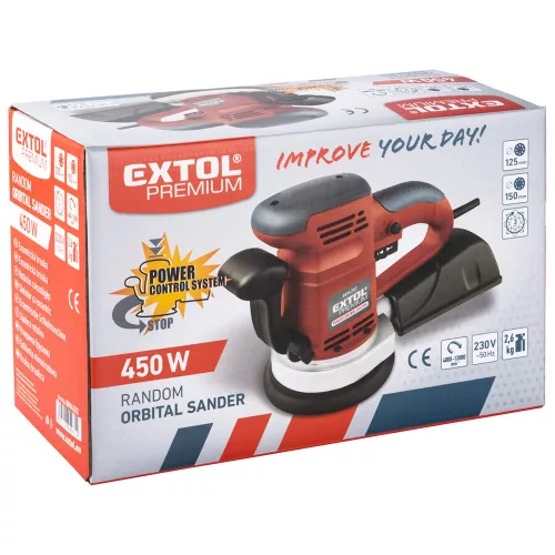 Csiszológép, rotációs (excentrikus), 450 W, Extol Premium
