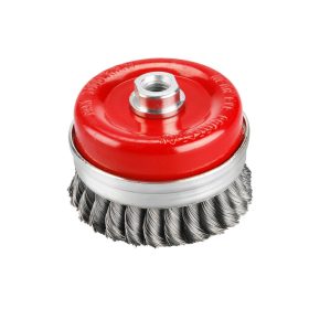 Drótcsiszoló fazékkefe sodrott erős, 100 mm, Extol Craft