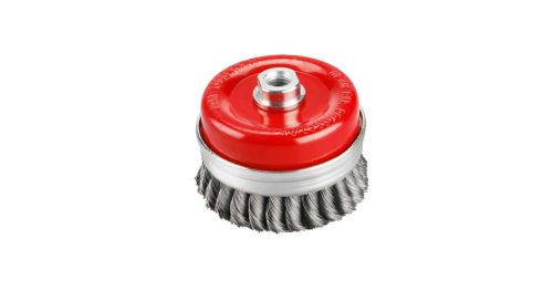 Drótcsiszoló fazékkefe sodrott erős, 100 mm, Extol Craft