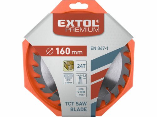 Körfűrészlap, keményfémlapkás 160x20 mm T24