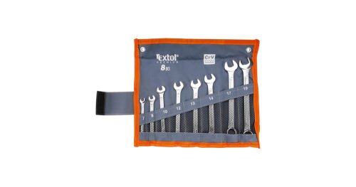 Csillag-villás kulcs klt 8 db-os készlet, vászon tartóban