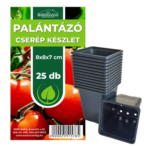 Palántázó cserép 8x8x7 cm 25db/csomag