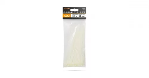 Gyorskötöző, kábelkötegelő 2,5x150mm fehér (100db)