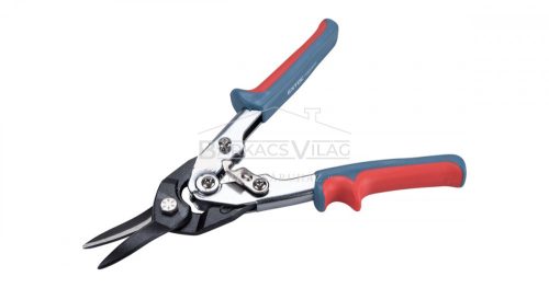 Lemezvágó olló, egyenes- és íves vágáshoz, 255mm